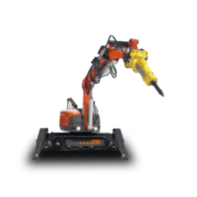 Remote Controlled Demolition Robot with Hydraulic Breaker