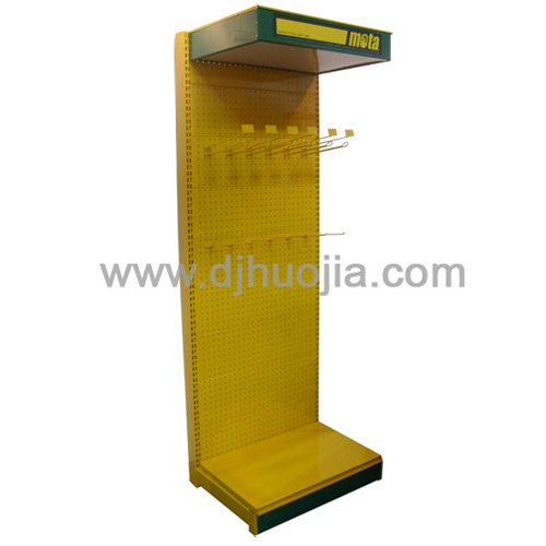 Retail Display Stand with Perforated Back Panel