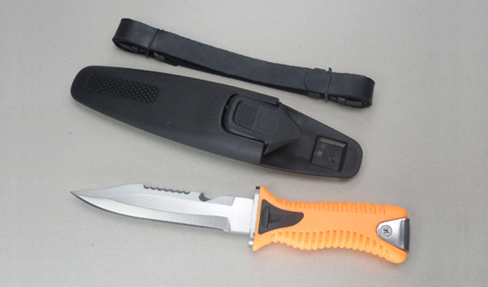Diving Knife with Serrated Edge