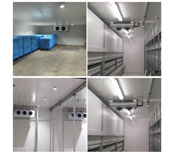 DJ series evaporator installed in cold storage