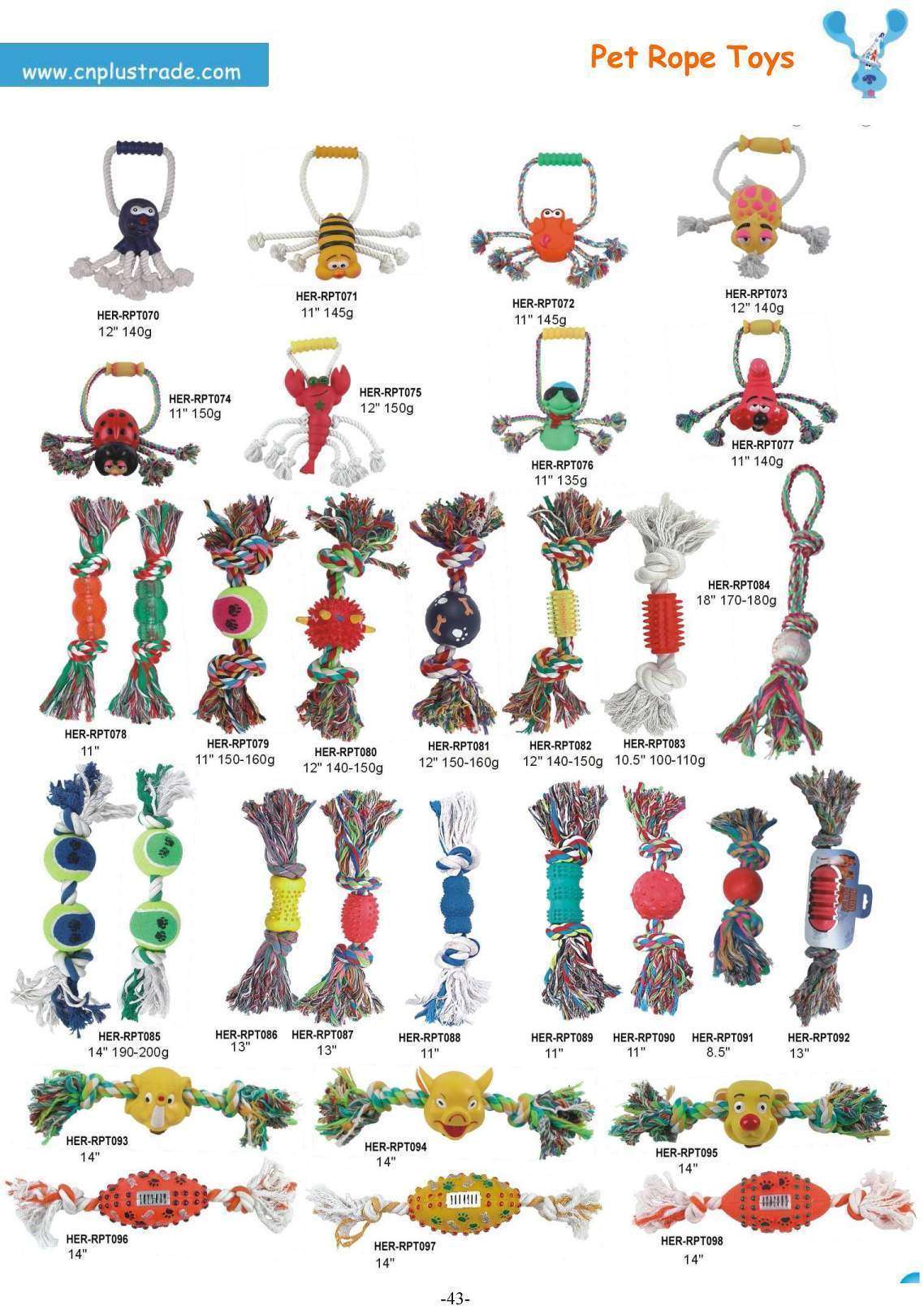 Assorted Dog Rope Toys
