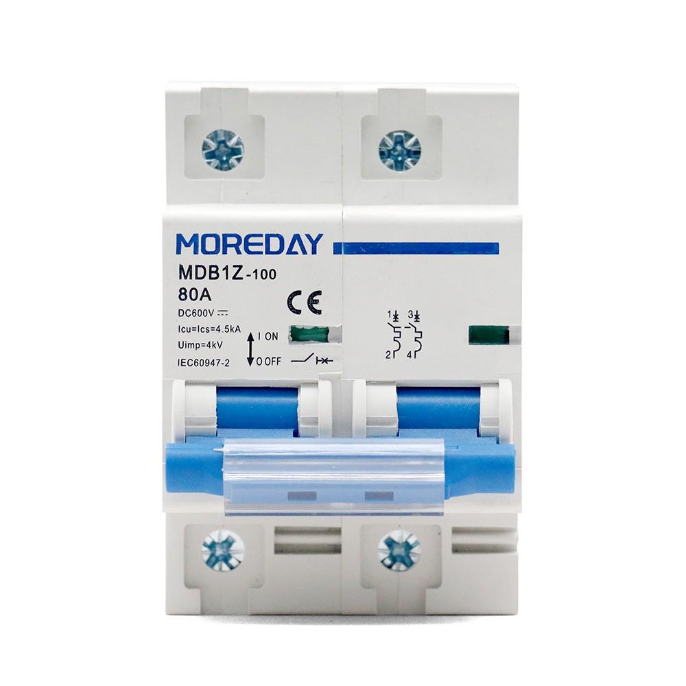 Double 2 Poles DC 500V Mdb1z-125 80A 100A 125A MCB Household Air Switch Machine 10ka - Image 3
