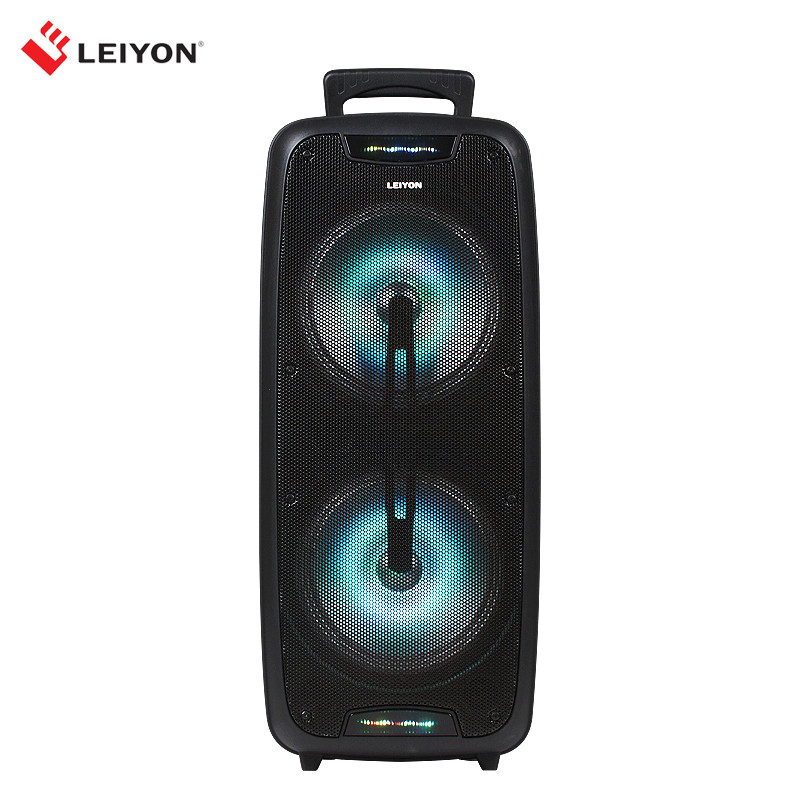 double 8 inch wireless portable trolley bluetooth speaker - Image 3
