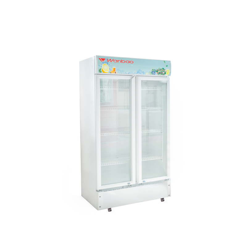 Commercial Double Door Display Refrigerator