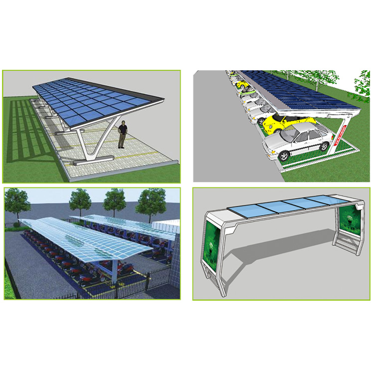 Double glass BIPV solar panel mono with mounting structure - Image 3