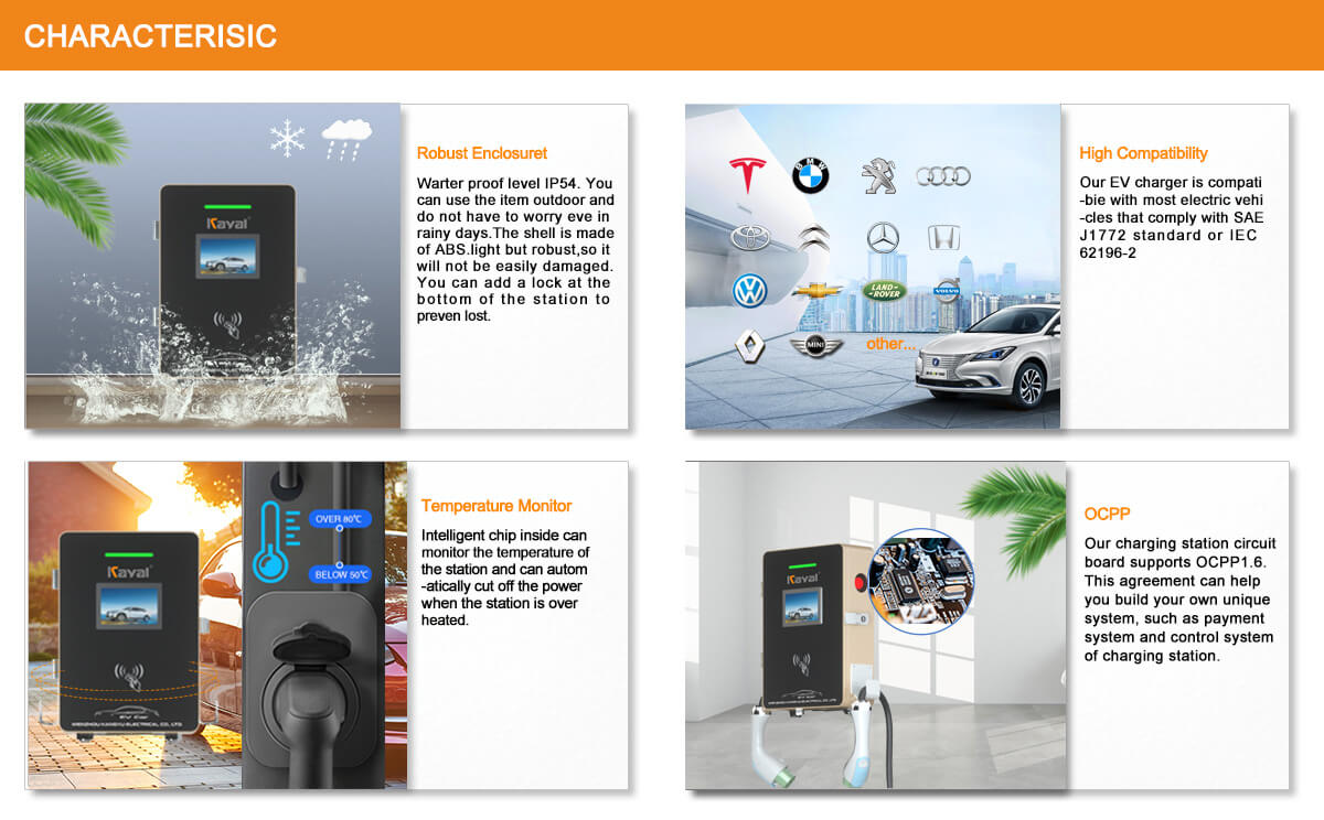 EV charging station hardware features and compatibility