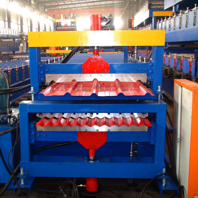 Double Layer Corrugated Metal Sheet Forming Machine