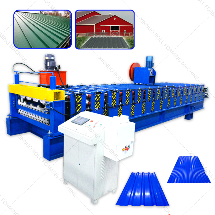 Double layer roll forming machine with control panel
