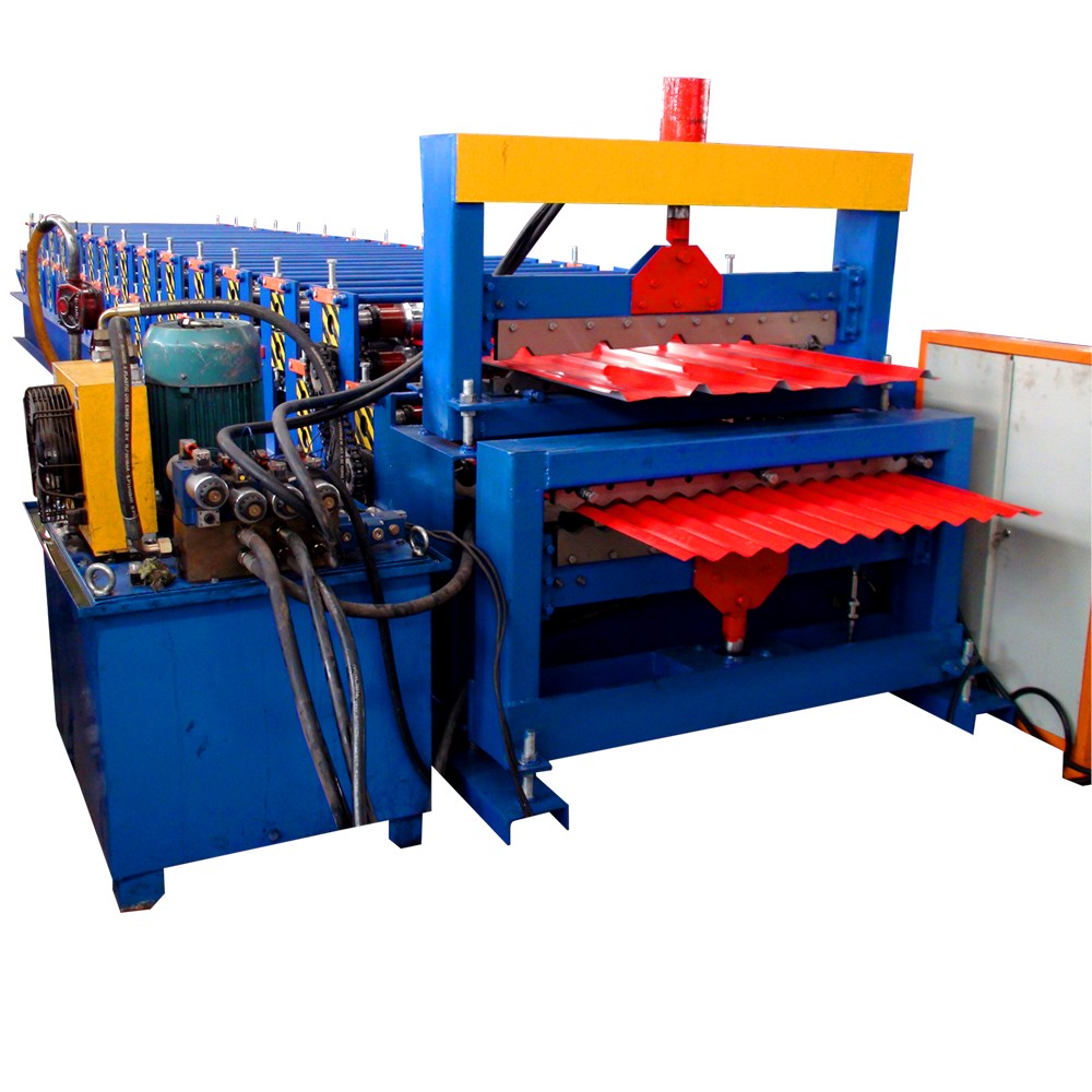 Double Layer Roof Tile Roll Forming Machine