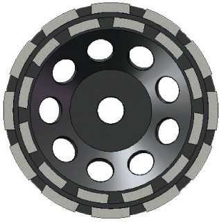 Double Row Diamond Cup Wheel for Concrete Grinding