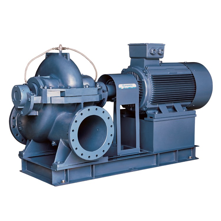 Double suction split case centrifugal pump assembly