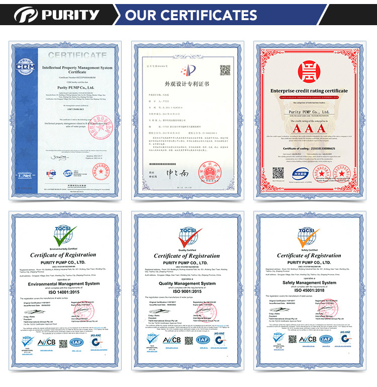 Quality and management system certificates