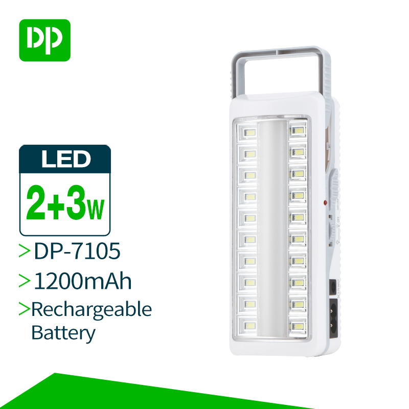 DP 2+3W portable rechargeable hand led emergency light - Image 2