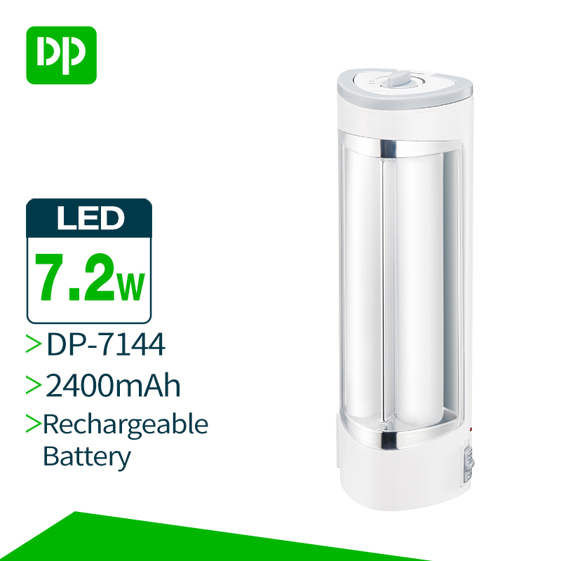 DP 7.2W portable rechargeable emergency light with solar panel charging port - Image 2