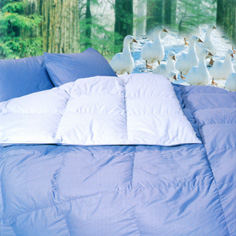Goose Down Comforter with Baffle Box Construction