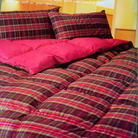 Plaid Quilted Duvet Cover Set with Pillow Shams