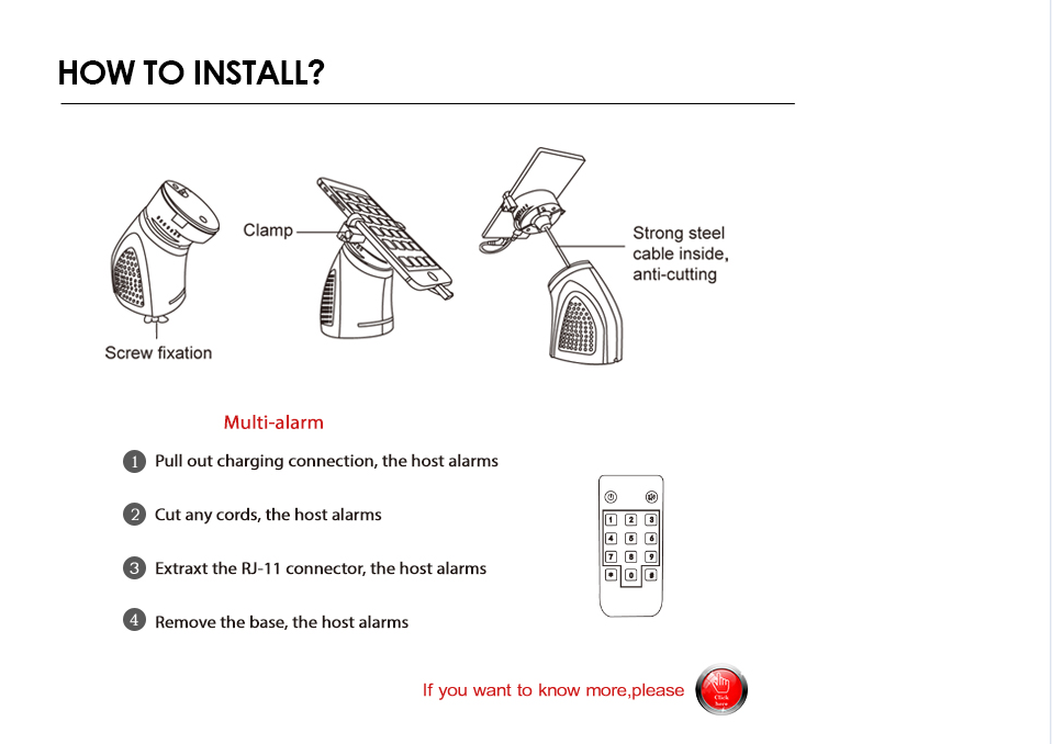 Installation and multi-alarm system diagram