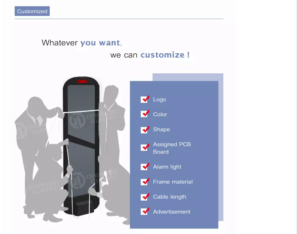 Customization options for security gates