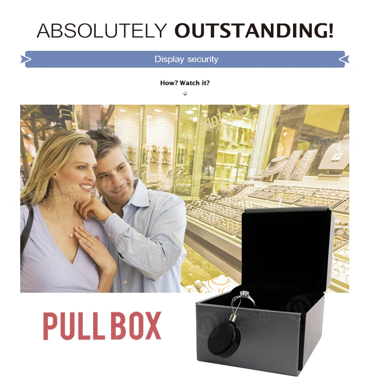 Pull box recoiler mechanism for display security