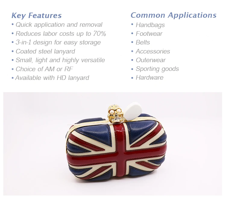 Key features and application list for security tags