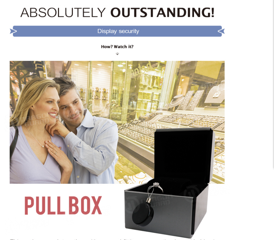 Retractable anti-theft pull box unit