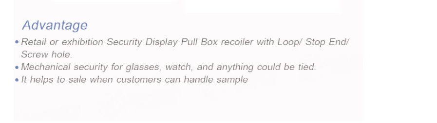 Security display pull box application for retail
