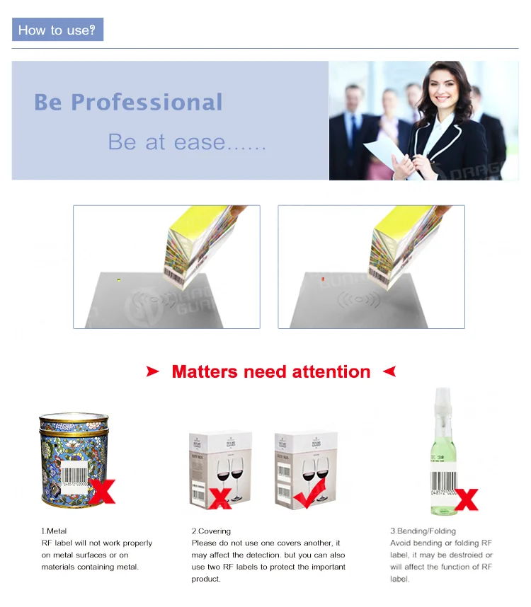 RF label usage precautions