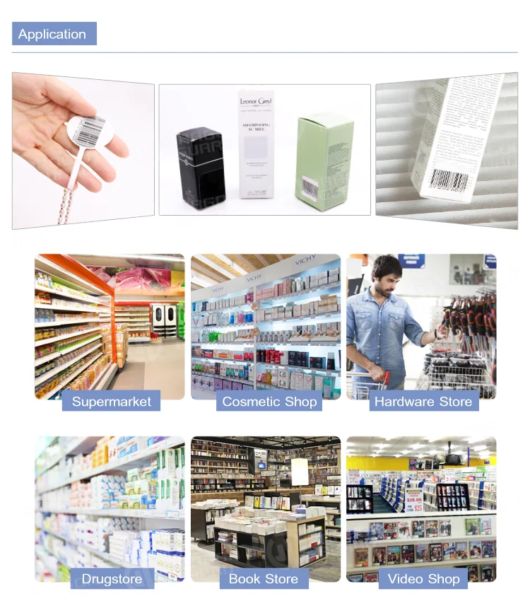 Retail application examples for EAS labels