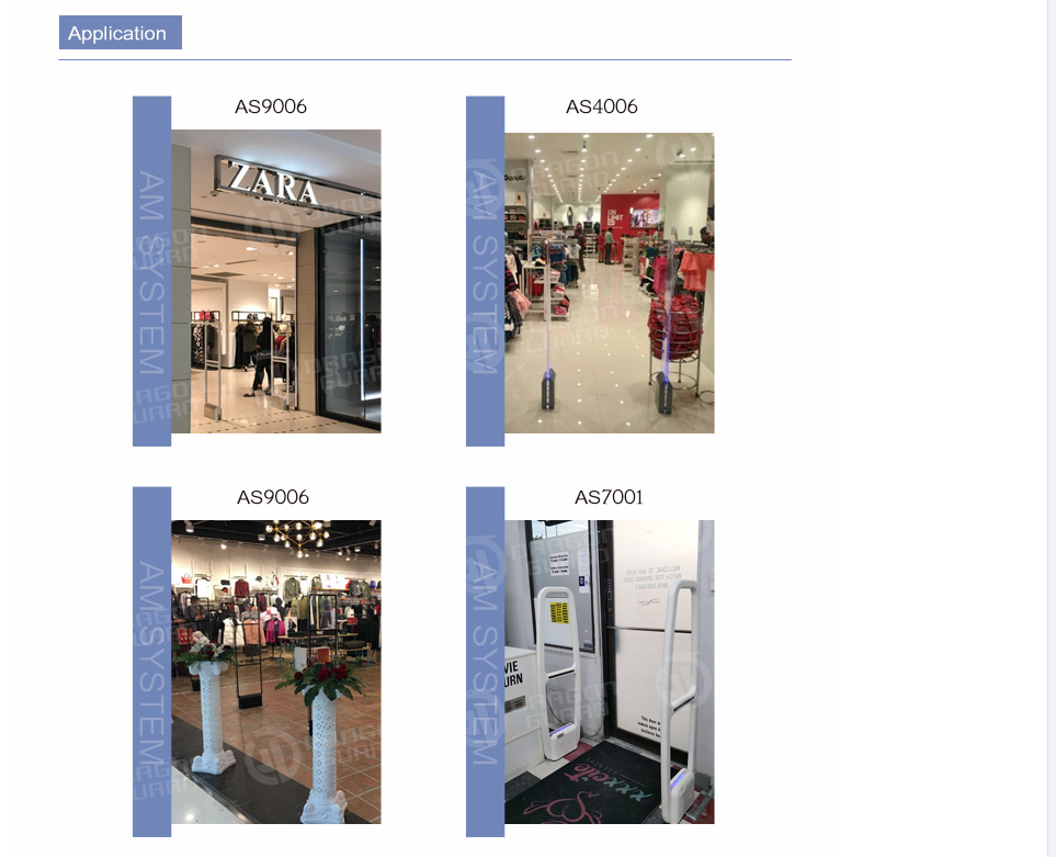 Security gate application in retail store entrance