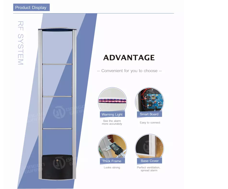 Close up of RS5008 system components including warning light and smart board