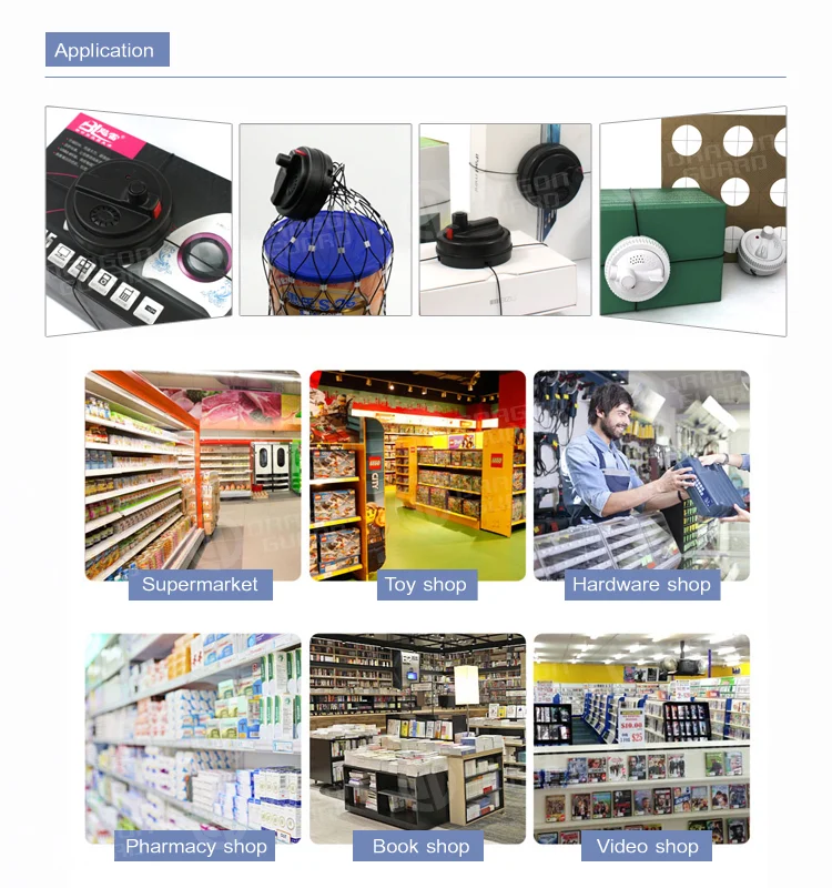 Retail application examples for spider tags