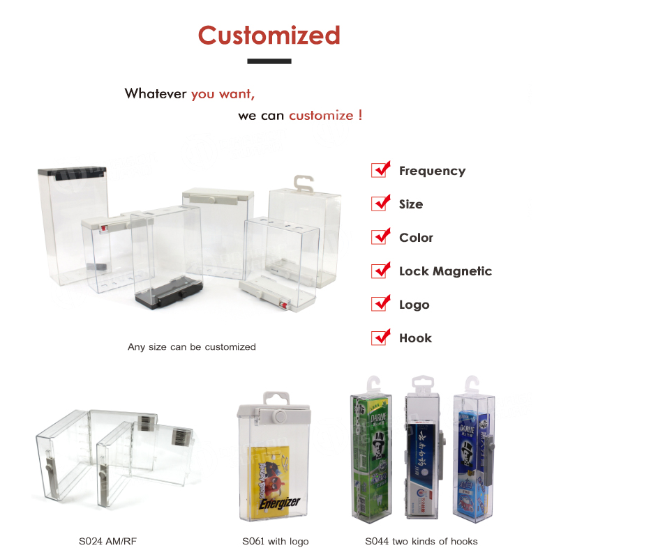 Customization options for security display cases