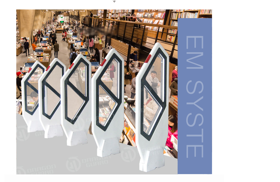 Anti-theft EM security gates with transparent panels