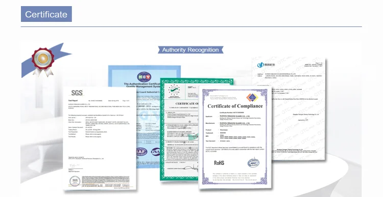 Product quality certifications and compliance documents