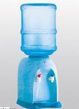 Compact Tabletop Water Dispenser with Bottle Support
