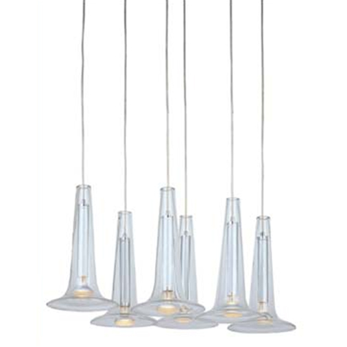 Trumpet Glass Shade Chandelier