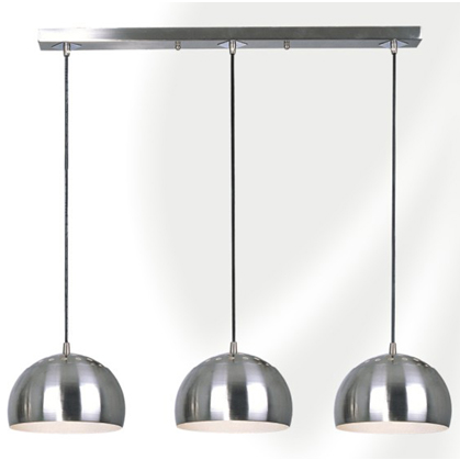 Three-Light Hemispherical Pendant Fixture