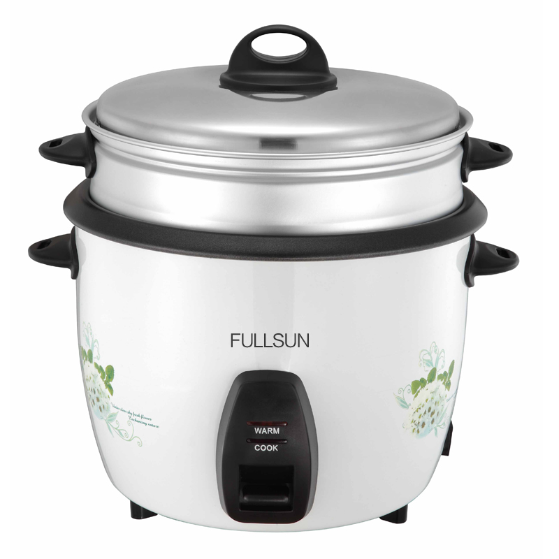 Electric Drum Rice Cooker with Steaming Tray