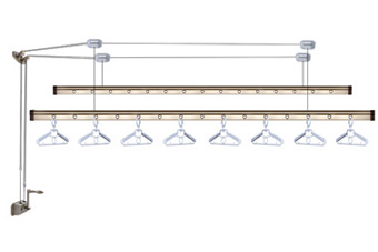 Ceiling Mounted Clothes Drying Rack with Pulley System