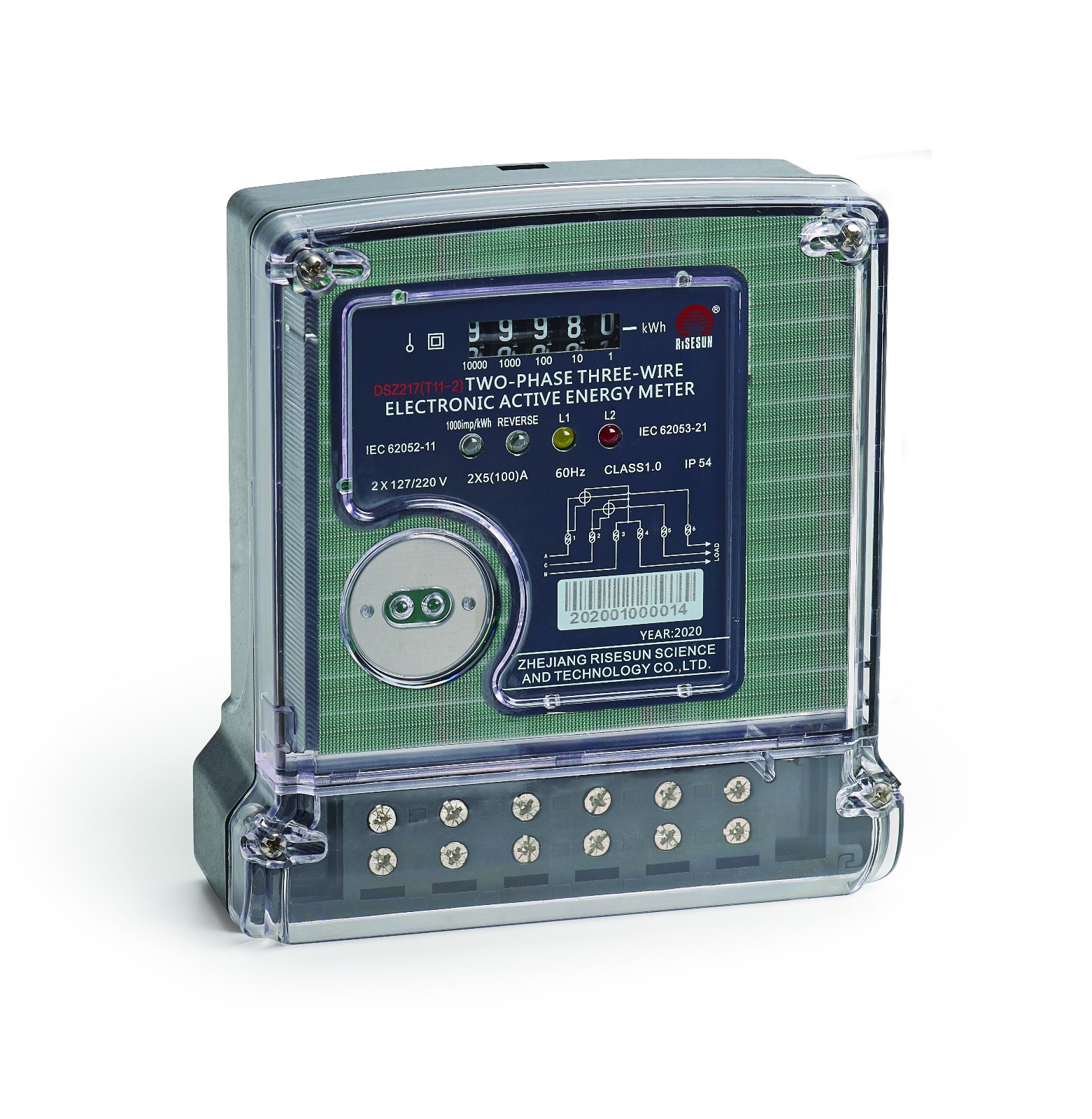 Two-Phase Anti-Tamper Electronic Energy Meter