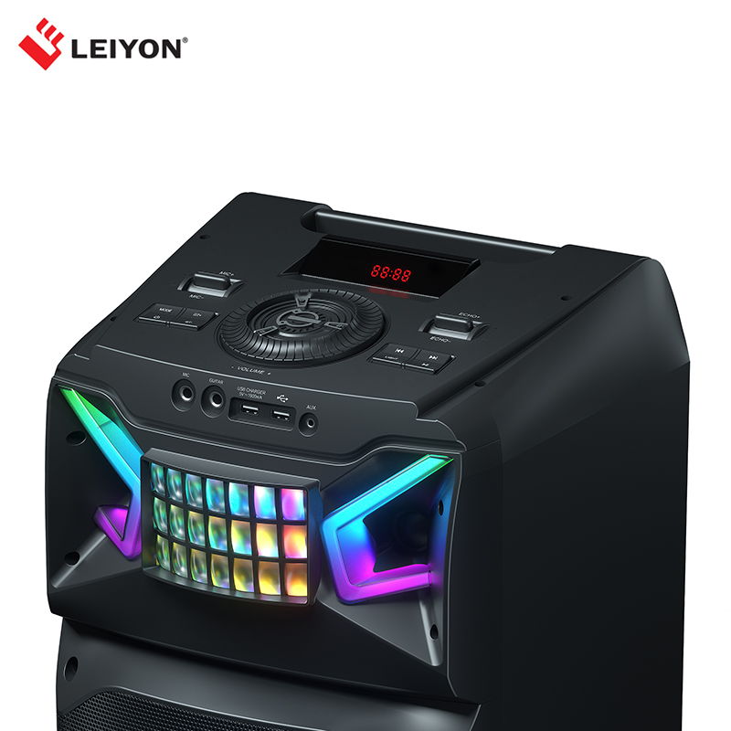 Dual 10-Inch Active Stage Speaker with LED Lighting