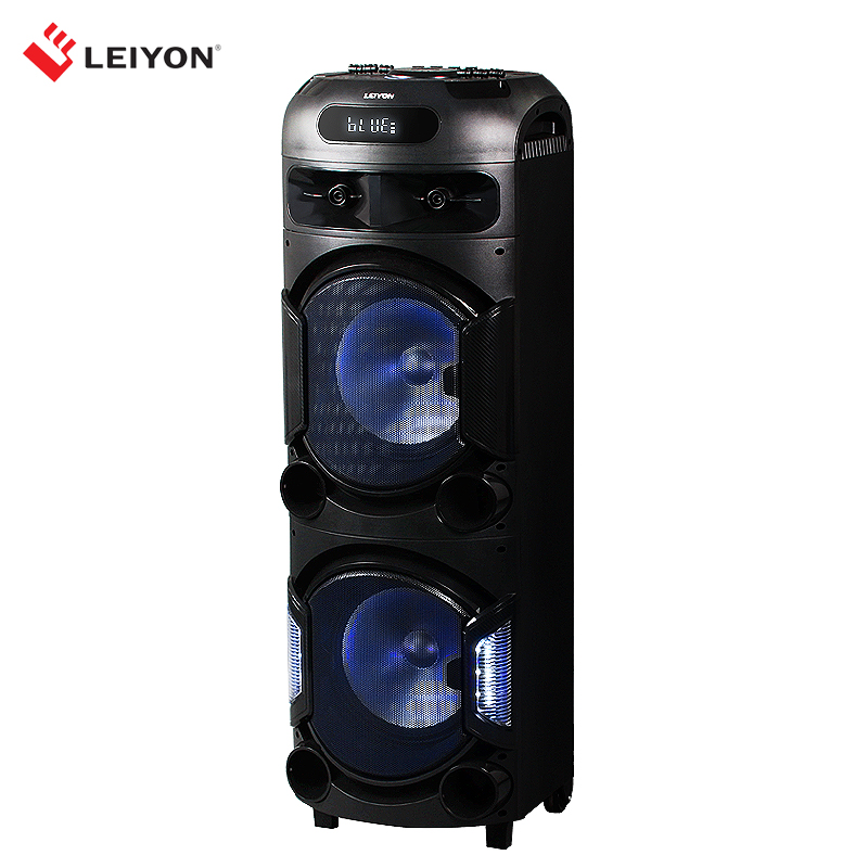 Dual 12 Inch Party Rechargeable Bluetooth DJ Speaker Trolley Speaker With MIC - Image 3