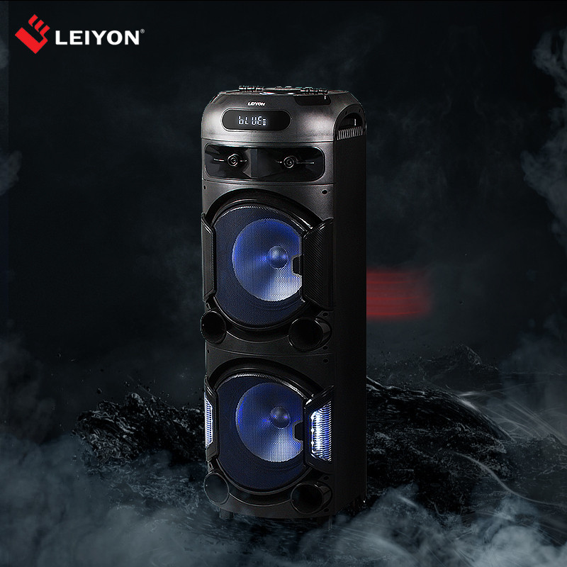 Dual 12 Inch Party Rechargeable Bluetooth DJ Speaker Trolley Speaker With MIC - Image 2