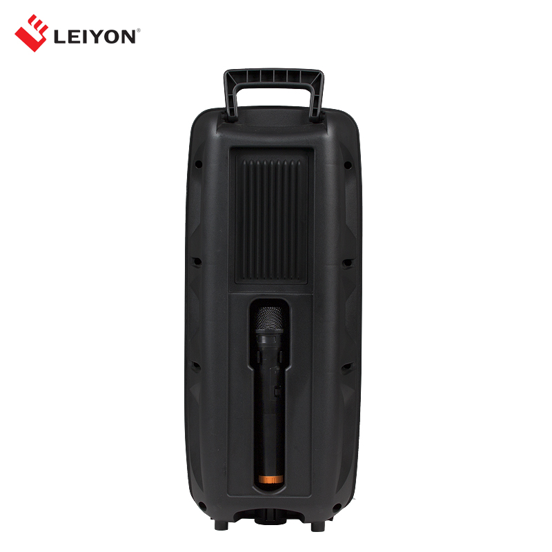 Dual 8 Inch Party Rechargeable Bluetooth DJ Speaker Trolley Speaker With MIC - Image 3