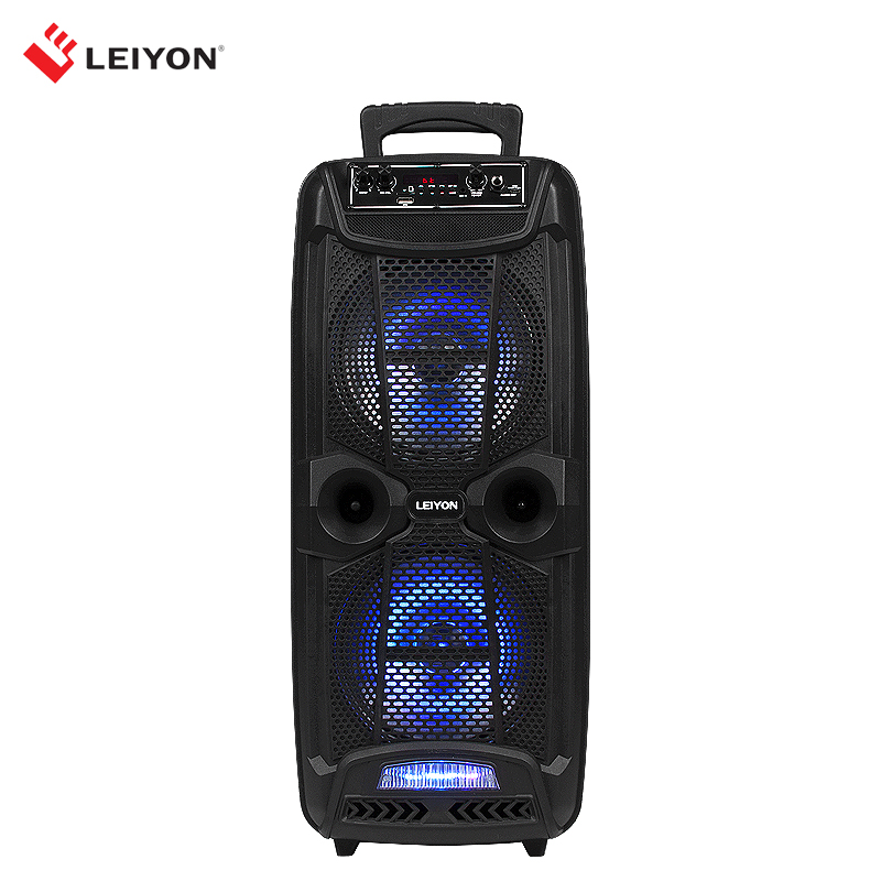 Dual 8 Inch Party Rechargeable Bluetooth DJ Speaker Trolley Speaker With MIC - Image 2