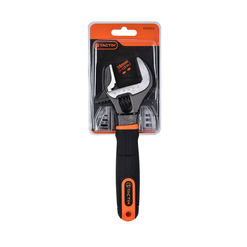 Dual Function Adjustable Wrench with Serrated Jaws