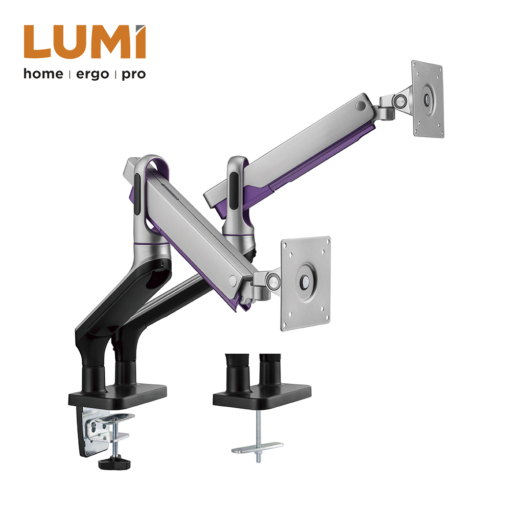 DUAL MONITOR PREMIUM ALUMINUM SPRING-ASSISTED MONITOR ARM - Image 3