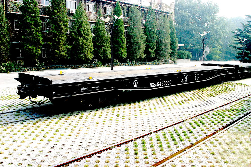 Dual Purpose Flat Wagon for ISO Containers and Goods
