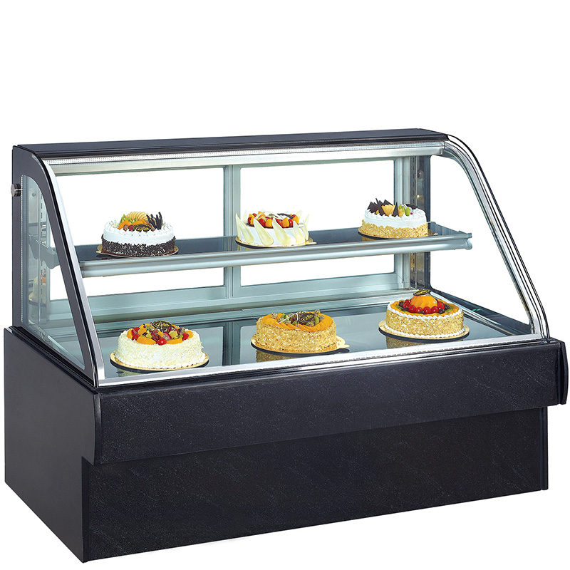 Double Curved Glass Cake Display Refrigerator