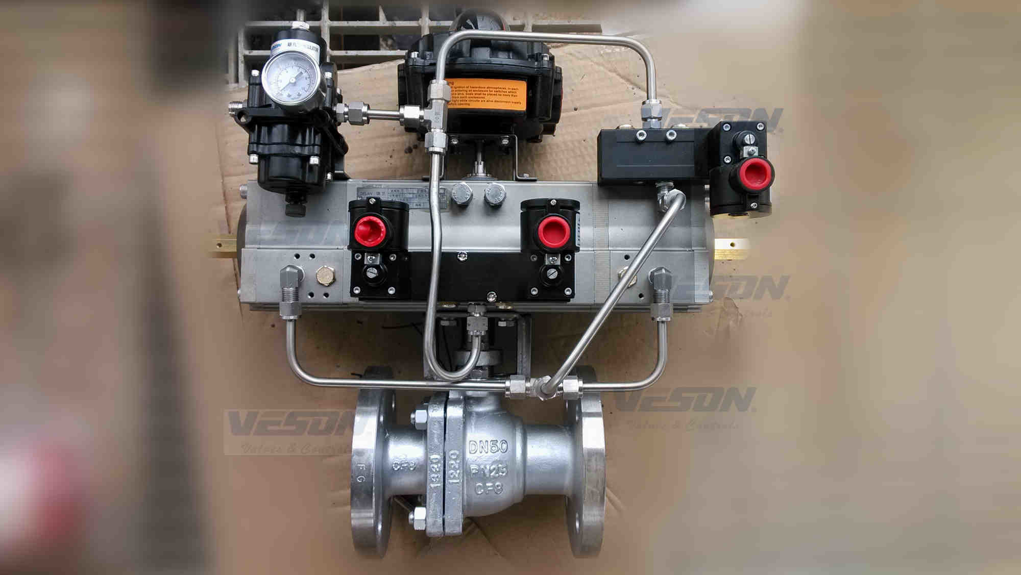 Durable 180 Degree Pneumatic Actuator 0.25 -0.8 Mpa Air Supply Pressure - Image 2